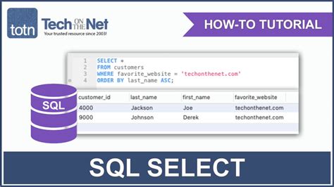 how to use select in sql