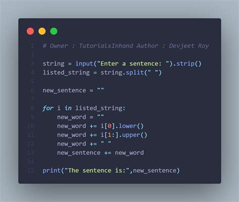 How To Use Sentence Case In Python