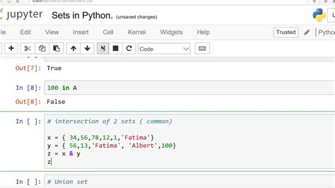 how to use set intersection in python