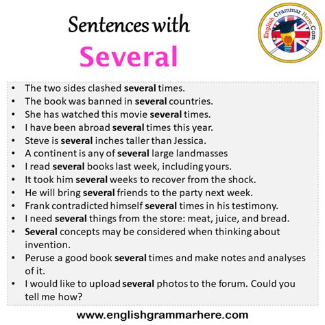 how to use several in a sentence