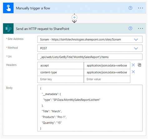 how to use sharepoint rest api in power automate