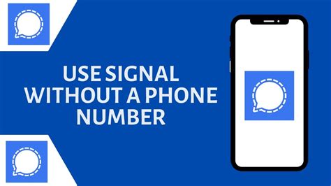 how to use signal without a phone number