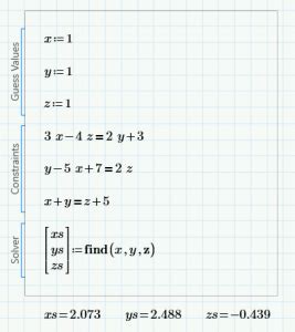 how to use solve in mathcad