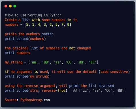 how to use sort() in python