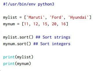 how to use sort function in python