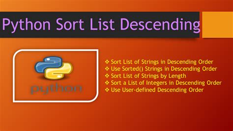 how to use sort function in python for descending order