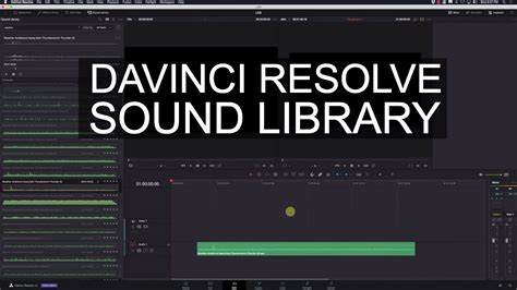 How To Use Sound Library In Davinci Resolve