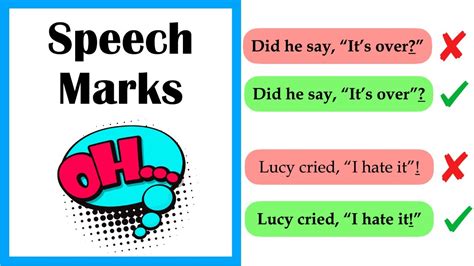 how to use speech marks