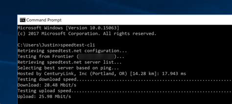 how to use speedtest cli windows