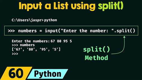how to use split function in python for input