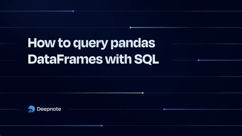 how to use sql query in python pandas