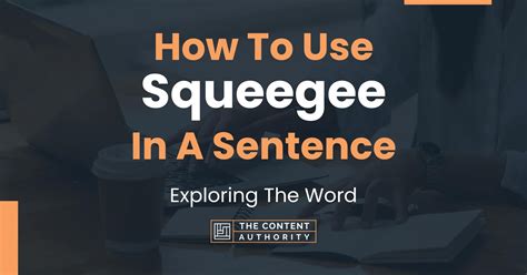 How To Use Squeegee In Sentence