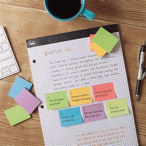 how to use sticky notes in books