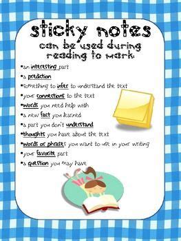 how to use sticky notes while reading