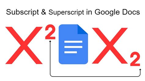 how to use subscript and superscript in google docs