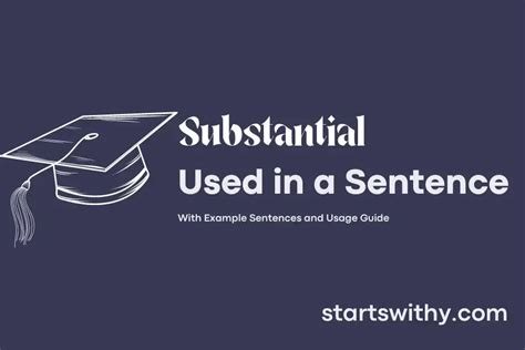 how to use substantial in a sentence