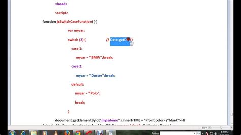 how to use switch case in javascript