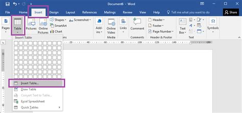 how to use table tools in word