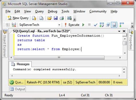 how to use table valued function in select statement in sql server