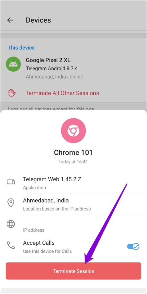 how to use telegram session code