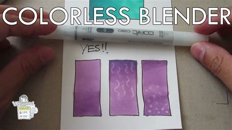 How To Use The Colorless Blender Copic