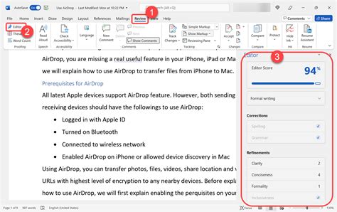 how to use the edit feature in microsoft word