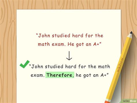 how to use therefore properly