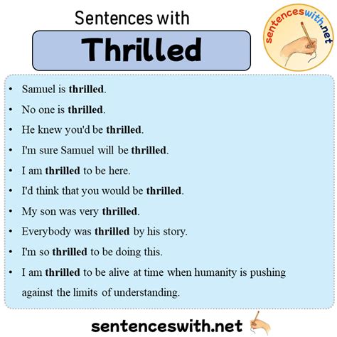 how to use thrilled in a sentence