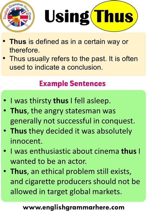 how to use thus examples