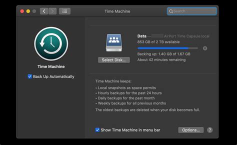 how to use time machine to go back