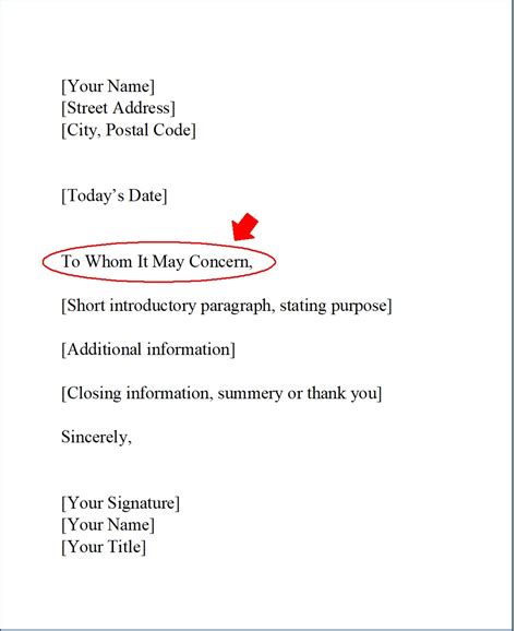 50 To Whom It May Concern Letter & Email Templates ᐅ TemplateLab
