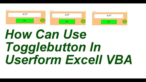 how to use toggle button vba