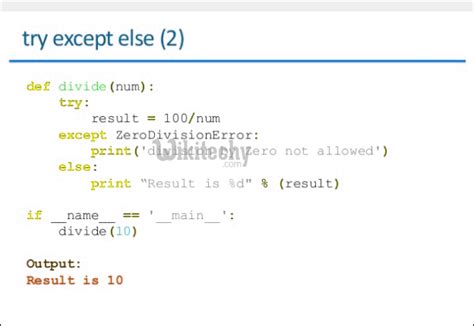how to use try and except in python