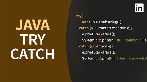 How To Use Try Catch Method In Java
