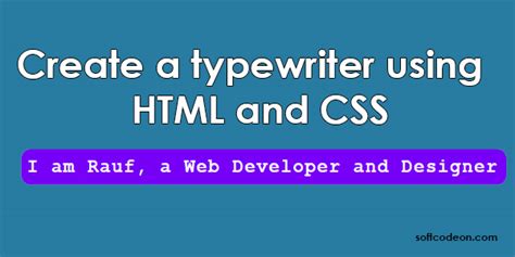 How To Use Typewriter Font In Html