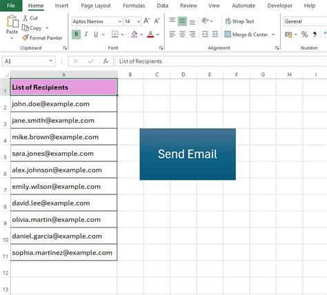 how to use vba in excel to send email