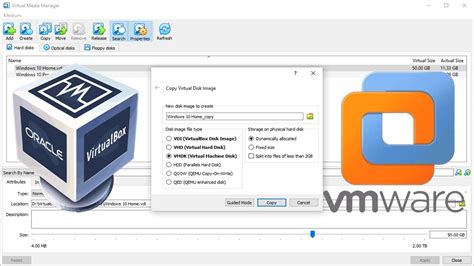 how to use vdi file in vmware