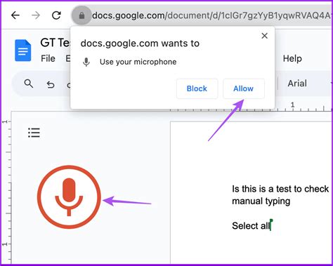 how to use voice to type on google docs
