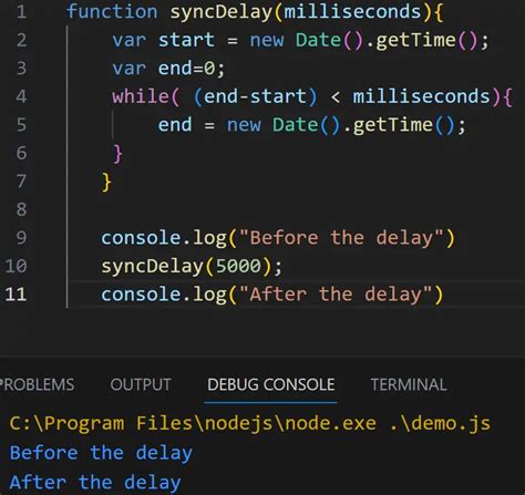 how to use wait function in javascript