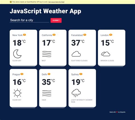 how to use weather api in javascript