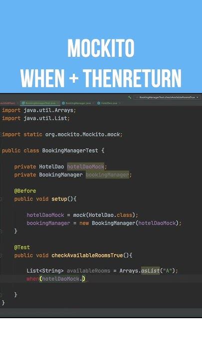 How To Use When Thenreturn Mockito