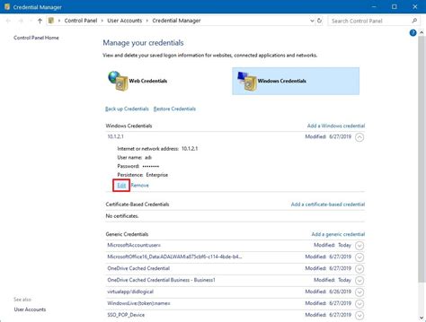 how to use windows credential manager