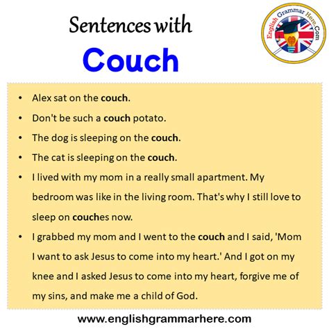 How To Use Word Couch In Sentence