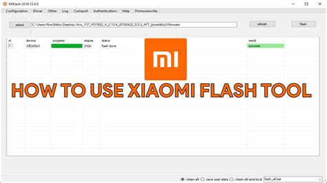 how to use xiaomi flash tool