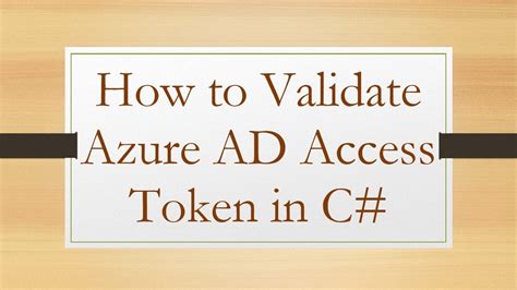 how to validate azure ad access token in java