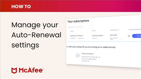 how to verify mcafee subscription renewal