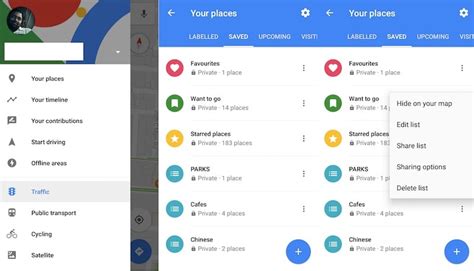 how to view a shared list on google maps