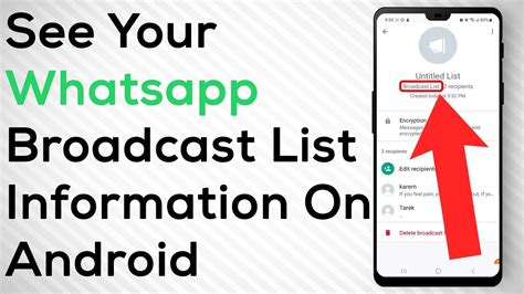 how to view broadcast list on whatsapp android
