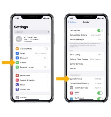 how to view data usage on iphone 13