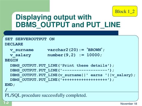 how to view dbms_output put_line pl sql developer